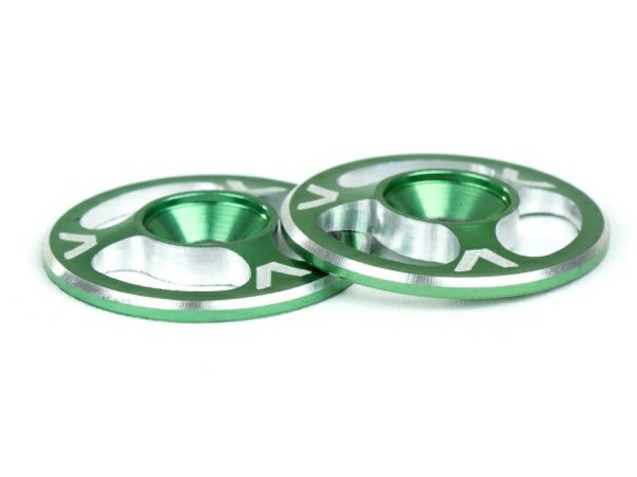 Spares & Tune-Ups * | Avid Rc Triad Machined Alloy 1/10Th Wing Buttons Green