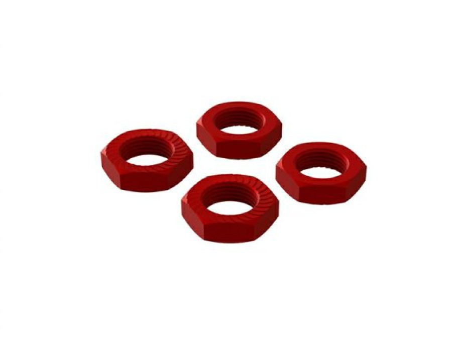 Spares & Tune-Ups * | Arrma Aluminum Wheel Nut 17Mm Red (4)