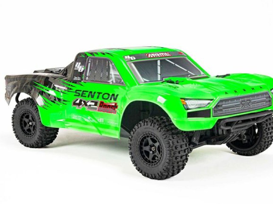 Rc Models & Toys * | Arrma 1/10 Senton 4X2 Boost Mega 550 Brushed Monster Truck Rtr Green