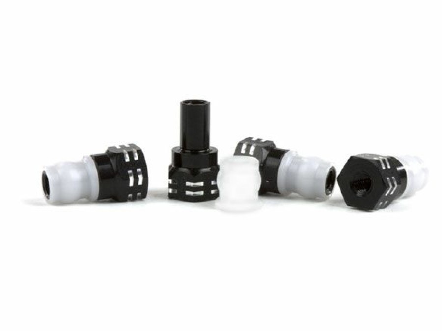 Spares & Tune-Ups * | Avid Rc Black Aluminium 10Mm Shock Standoffs Set (Associated B74)