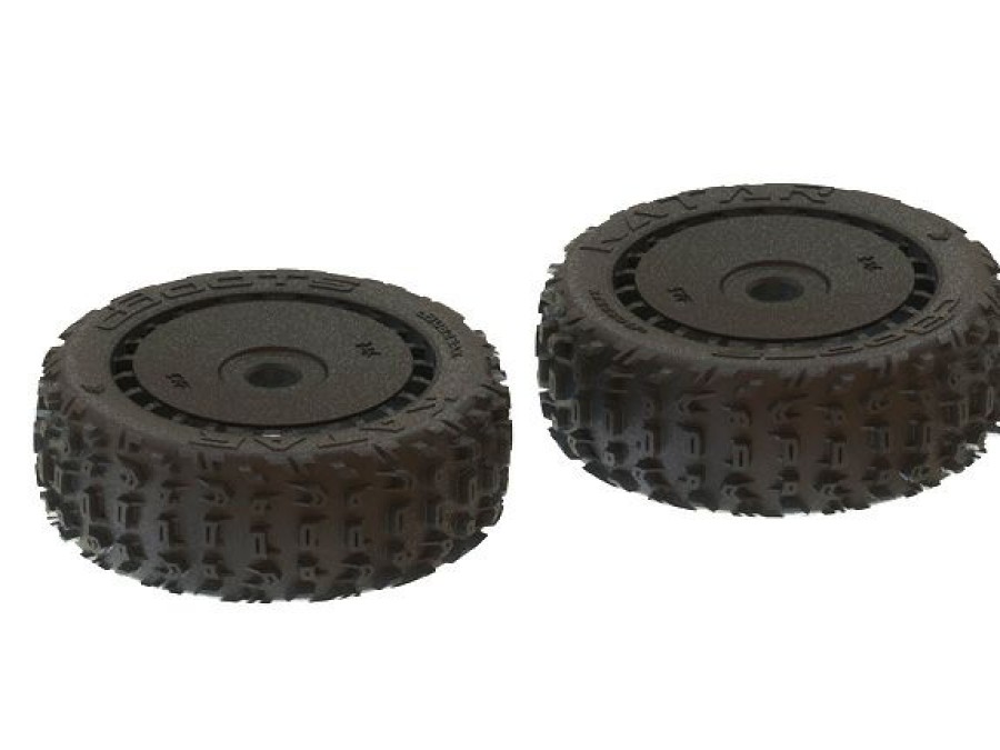 Wheels & Tyres * | Arrma Typhon 6S Dboots Tyre Set, Black (2): Katar B 6S