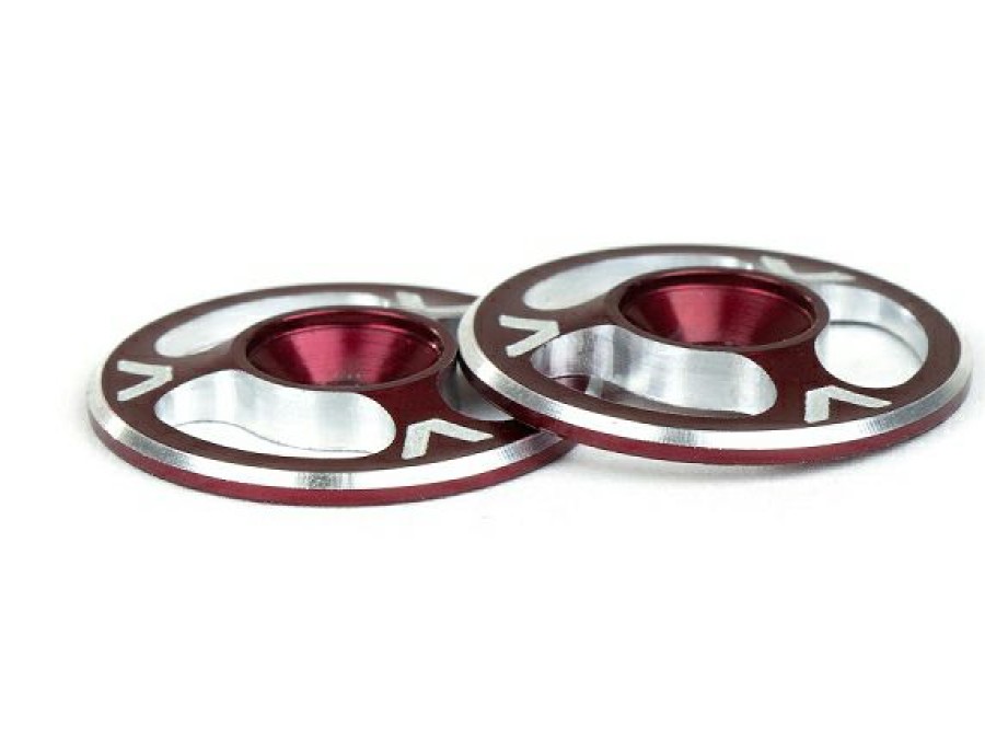 Spares & Tune-Ups * | Avid Rc Triad Machined Alloy 1/10Th Wing Buttons Red