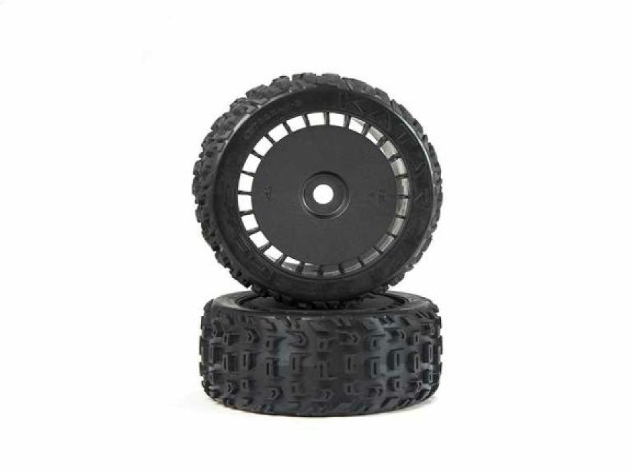 Wheels & Tyres * | Arrma Talion Exb Dboots Katar T Belted 6S Tyre Set Glued On Black Wheels (2)