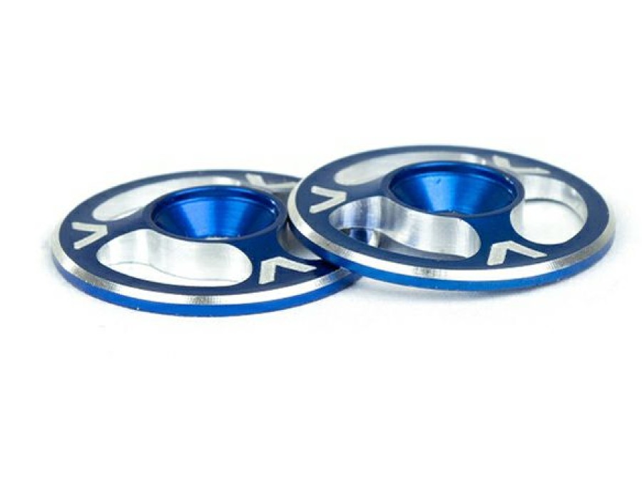 Spares & Tune-Ups * | Avid Rc Triad Machined Alloy 1/10Th Wing Buttons Blue