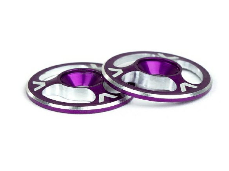 Spares & Tune-Ups * | Avid Rc Triad Machined Alloy 1/10Th Wing Buttons Purple