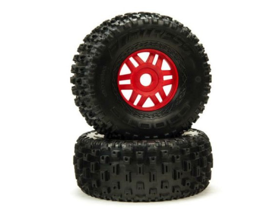 Wheels & Tyres * | Arrma Mojave Dboots Fortress Tire Set Glued (Red) (2Pcs