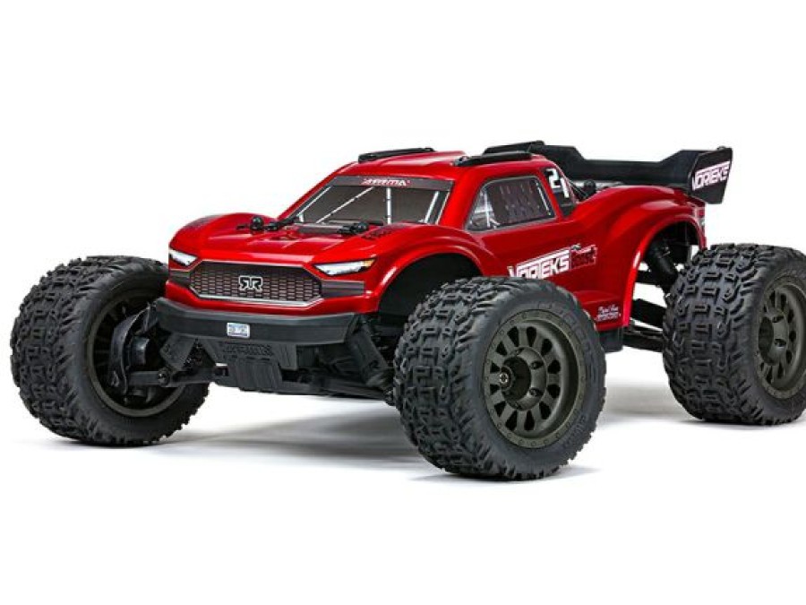 Rc Models & Toys * | Arrma 1/10 Vorteks 4X2 Boost Mega 550 Brushed Stadium Truck Rtr Red