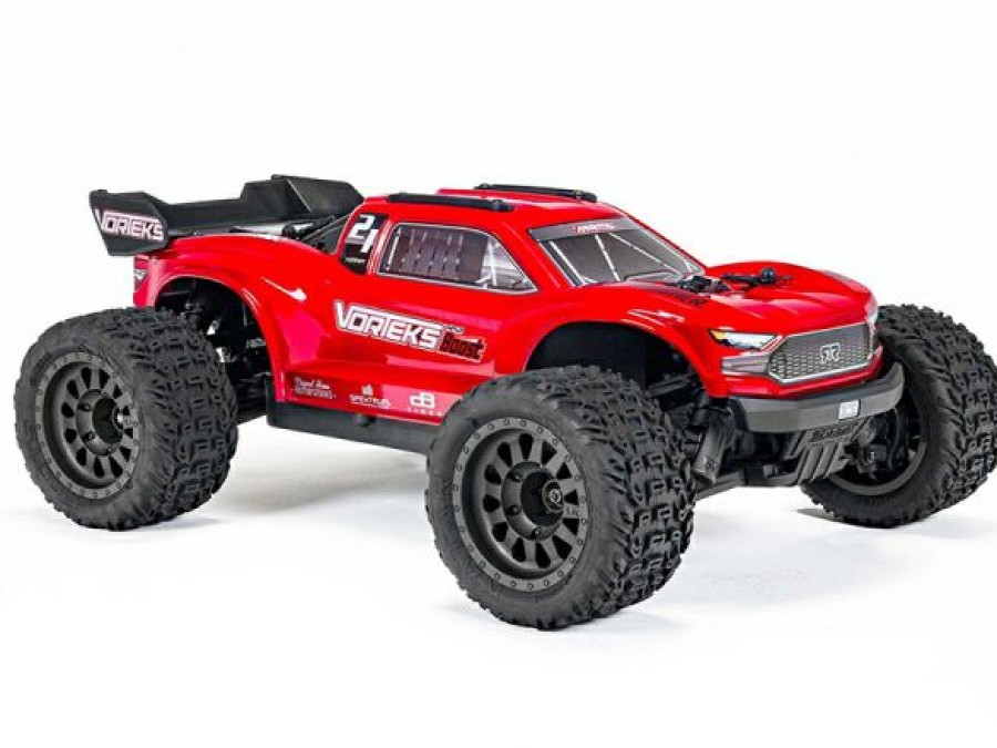 Rc Models & Toys * | Arrma 1/10 Vorteks 4X2 Boost Mega 550 Brushed Stadium Truck Rtr Red